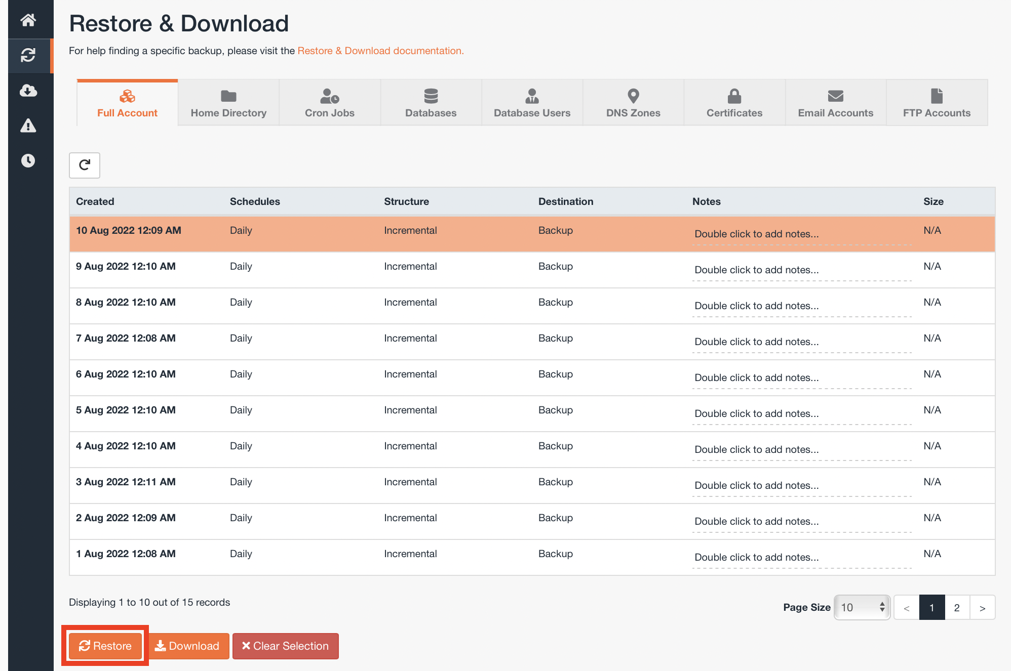 Jetbackup 5 - Full Backups: Cómo Restaurar Su Cuenta De Cpanel