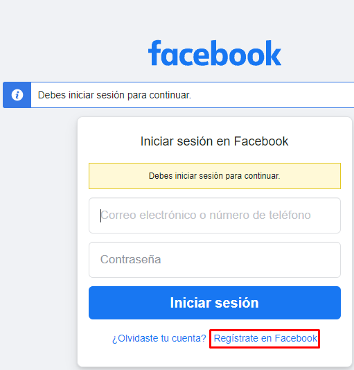 Generación de credenciales para la autenticación con Facebook